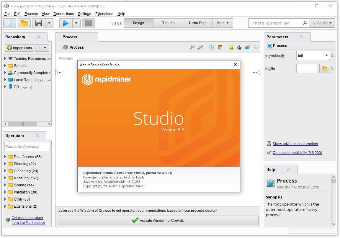 RapidMiner Studio Developer 9.8